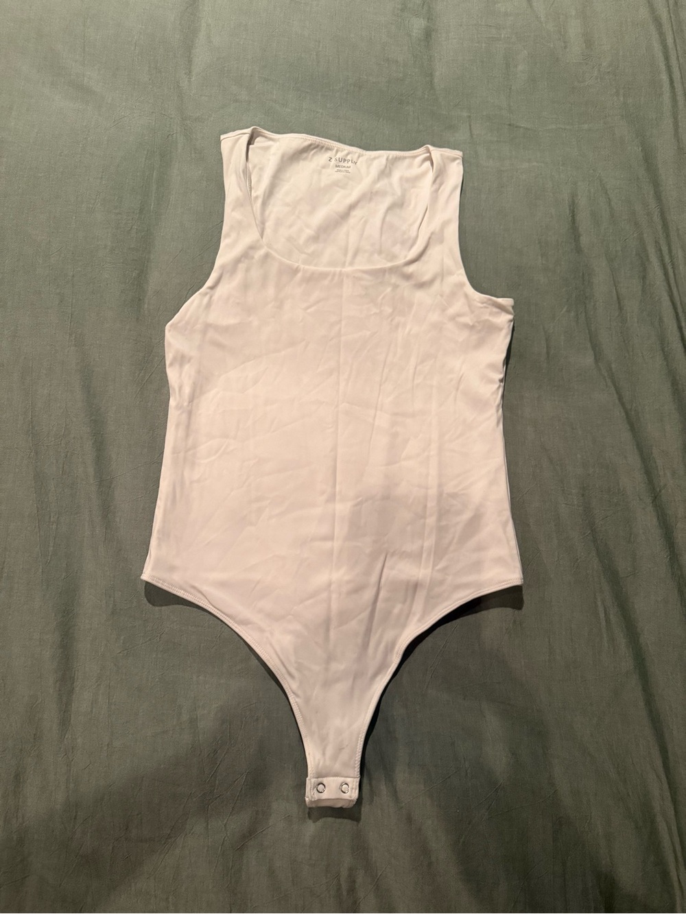 Z Supply White Sleeveless Kids One-Piece Bodysuit